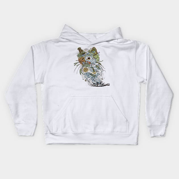 Colors to nature cat Kids Hoodie by Tummeow